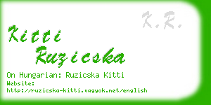 kitti ruzicska business card